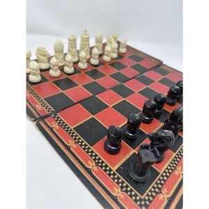 Vintage Ganine Style Chess Set Gothic Medieval Bust Kings 2.5" Complete